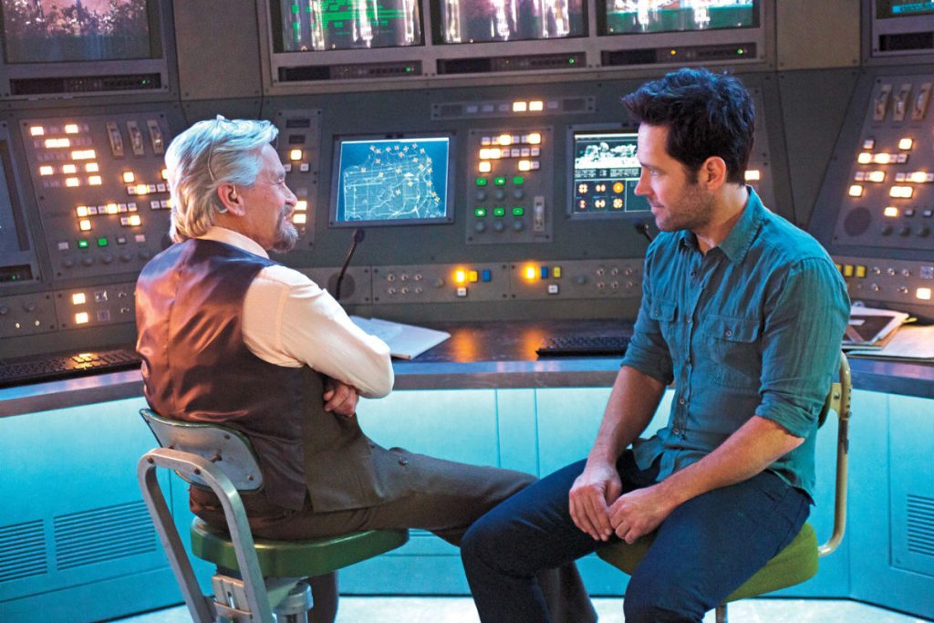 Ant-Man promotional image with Michael Douglas and Paul Rudd