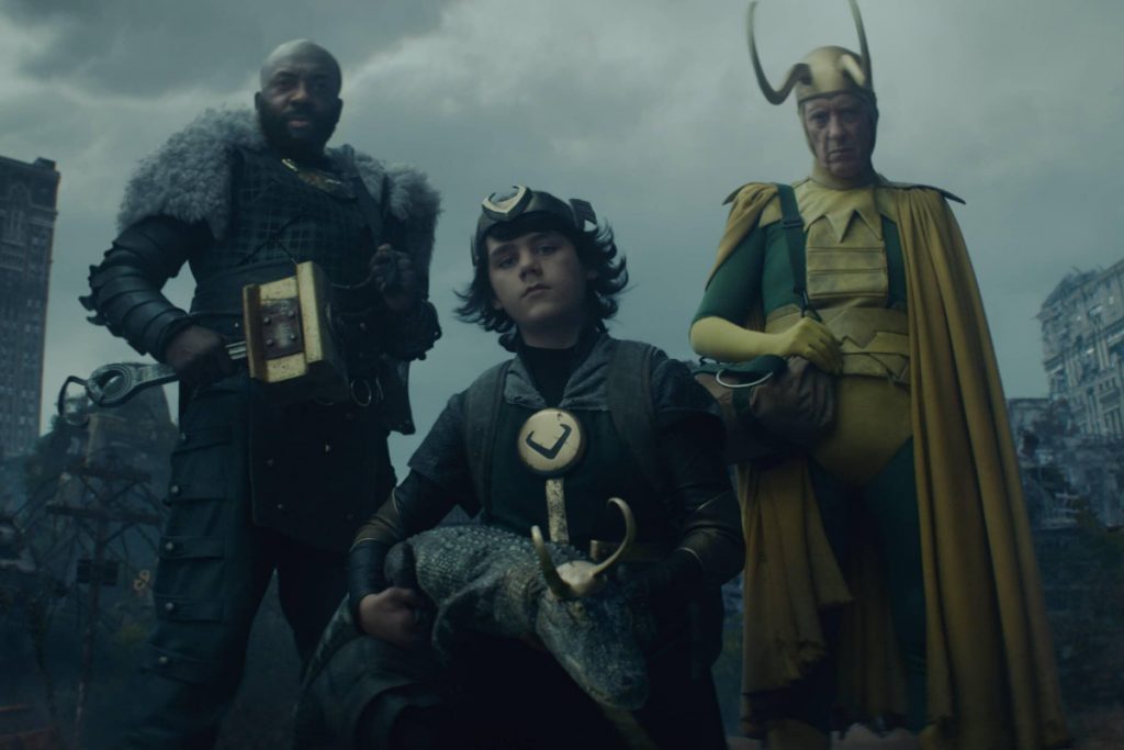 Variant Lokis from the end of episode 4: Boastful Loki, Kid Loki, Alligator Loki, Classic Loki